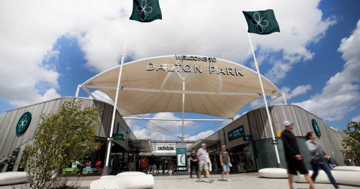 View of the entrance at Dalton Park shopping centre.